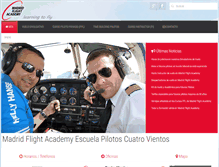 Tablet Screenshot of madridflightacademy.com